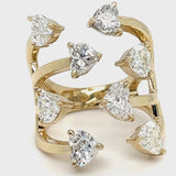 Random hearts diamond ring