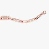 Link bracelet with diamonds